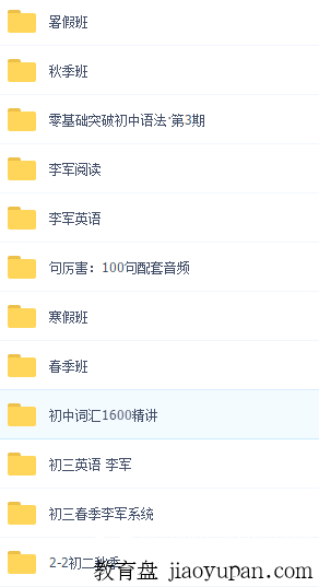 李军英语资料全集，2020暑假秋季班都有，词汇精讲配套音频！插图