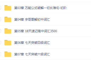 极简英语课程思维语法汇总，宇哥在线视频练习口语课程（11章）