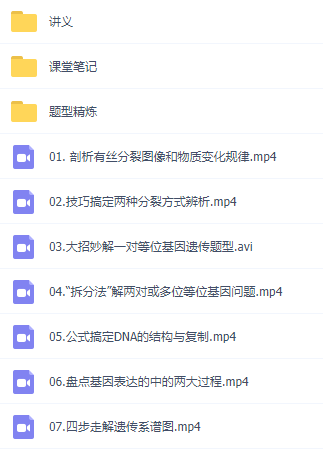 2021作业帮高一生物尖端班邓康尧课程遗传规律寒假视频课程插图