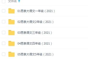 2021思泉大语文全套一年级高清视频加讲义