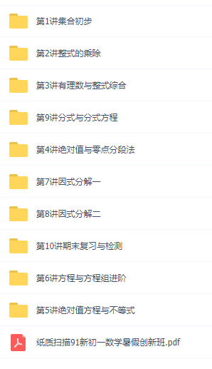 初一数学创新班,上下册辅导资料,知识点总结大全插图1 初一数学创新班,上下册辅导资料,知识点总结大全插图1