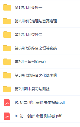 2021初一数学辅导资料，陆亨创新班知识点大全插图