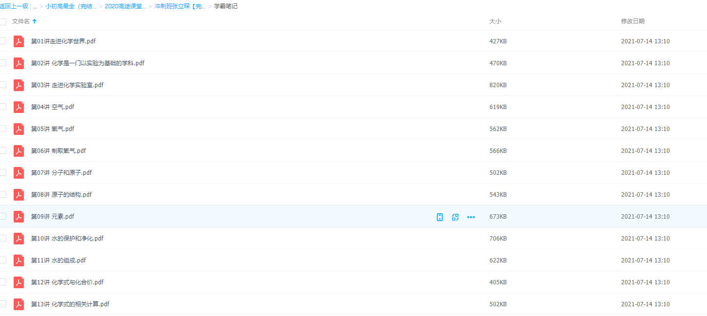 高途冲刺班张立琛-初三化学学霸手写笔记中考必备共享资料插图