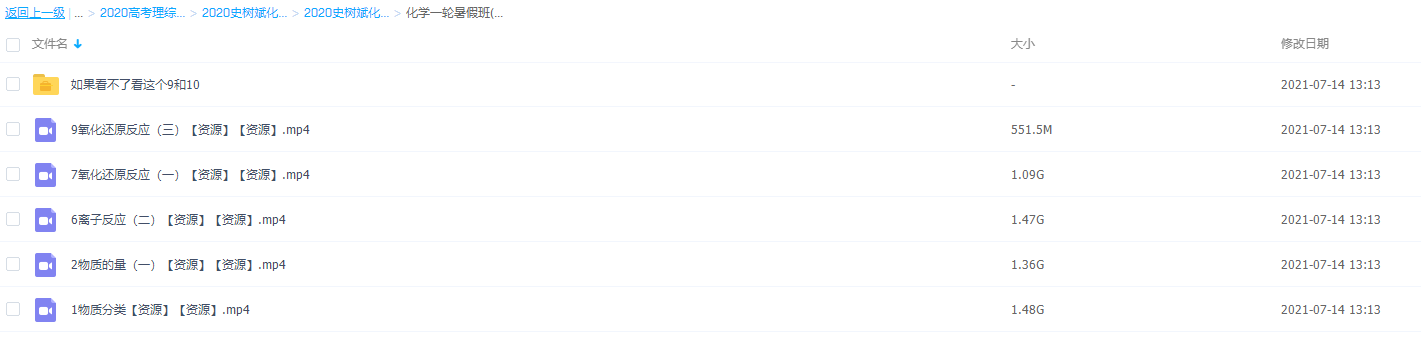 2020史树斌高考前复习化学化学一轮暑假班(完结)理综插图