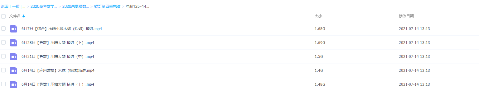 2020朱昊鲲数学冲刺125-140分提分压轴预测大题精讲练习资料插图