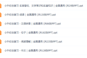 小升初总复习语文习题课件全国通用ppt讲义训练练习题答案资源