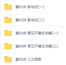 数学初升高衔接课5讲邓诚知识点总结讲义视频课程资源下载插图