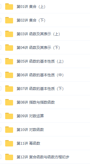 初升高暑假班数学必修1预习领先班12讲邓诚知识点讲义视频课程插图