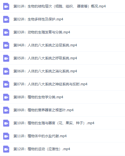 生物初升高衔接知识点课件，陆巍巍老师视频课程整理归纳插图