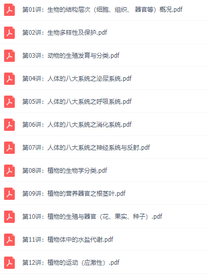 生物初升高衔接知识点课件，陆巍巍老师视频课程整理归纳插图1