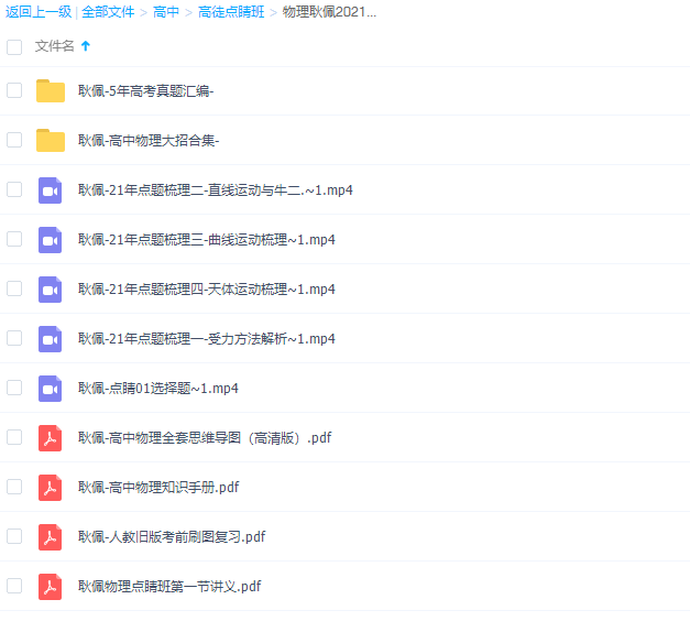 2021高途点睛班高考物理耿佩知识点解析学习大全插图 2021高途点睛班高考物理耿佩知识点解析学习大全插图