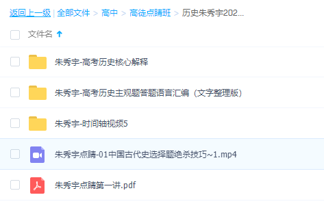 2021高途点睛班高考历史朱秀宇视频讲义合集插图