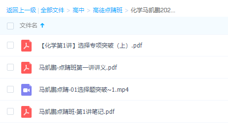 2021高途点睛班高考马凯鹏化学讲义视频学习大全插图