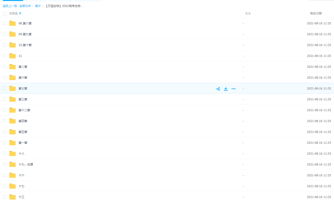 【万猛生物】2022高考生物一轮复习暑秋联报章节训练方法大全插图