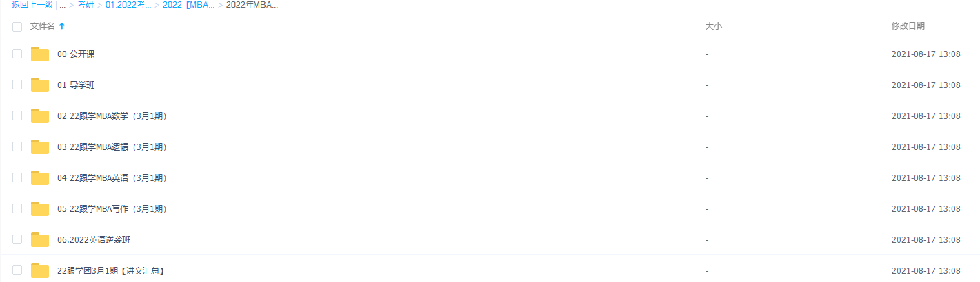 2022年MBA大师全程班讲义视频课程学习资源插图