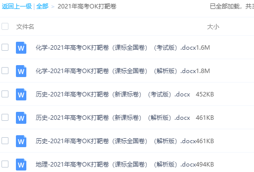 2021年高考OK打靶卷化学历史地理课标全国卷考试版解析版全插图 2021年高考OK打靶卷化学历史地理课标全国卷考试版解析版全插图