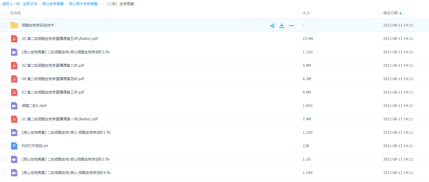高考二轮备考复习生物竞赛质心细胞生物学进阶直播课知识点大全插图