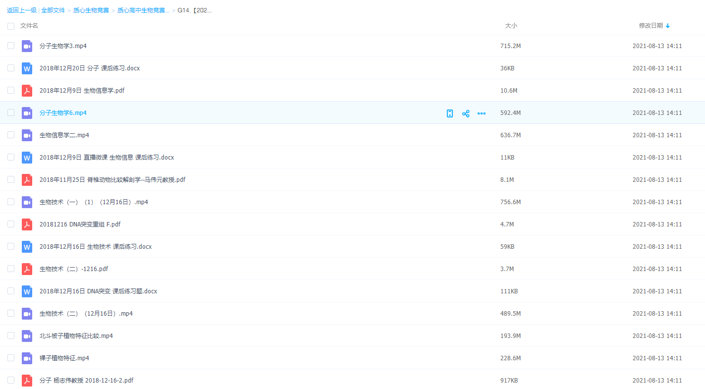 质心高中生物竞赛15套G14【2020寒】生物竞赛课程讲义整理视频课程插图 质心高中生物竞赛15套G14【2020寒】生物竞赛课程讲义整理视频课程插图