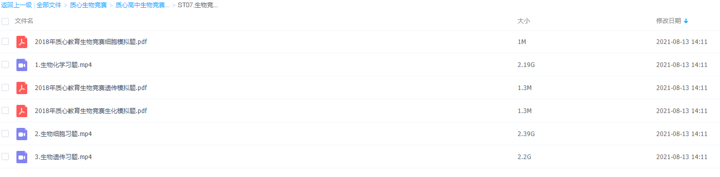 质心教育生物竞赛2018秋生化细胞遗传模拟刷题班3讲视频大全插图 质心教育生物竞赛2018秋生化细胞遗传模拟刷题班3讲视频大全插图