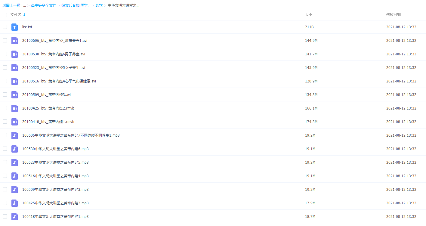 中华文明大讲堂之《黄帝内经的智慧》不同体质养生学习视频音频插图