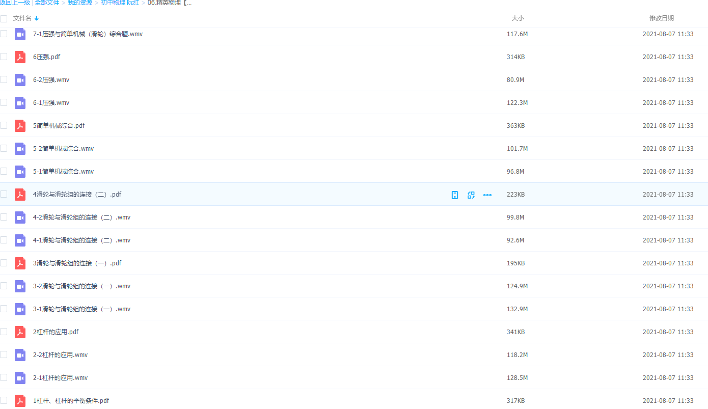 初中物理阮红精英物理力学篇之杠杆、滑轮与滑轮组插图 初中物理阮红精英物理力学篇之杠杆、滑轮与滑轮组插图