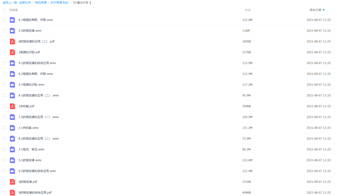 初中物理阮红满分计划【电学篇】之电压与电阻知识点讲解视频学习插图