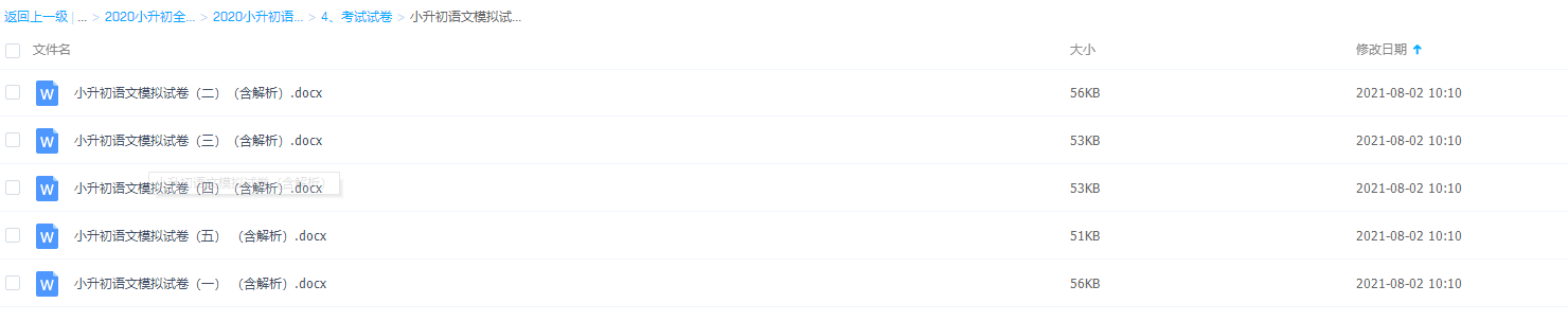小升初语文模拟试卷（含解析）复习重点归纳习题题型全面插图