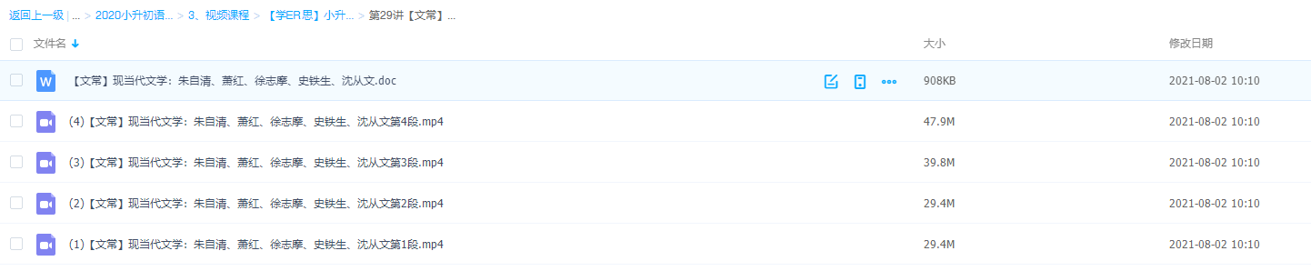 学而思【文常】现当代文学:朱自清萧红徐志摩史铁生沈从文插图 学而思【文常】现当代文学:朱自清萧红徐志摩史铁生沈从文插图