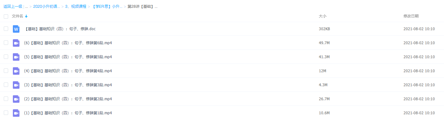 学而思【基础】基础知识（四）：句子、修辞手法练习插图