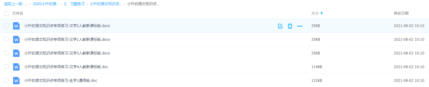 小升初语文知识点专项练习汉字4人教新课标版（含答案）学习资料插图