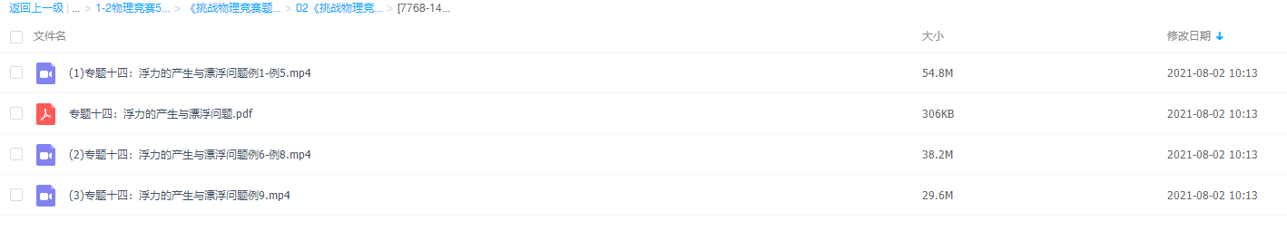 《挑战物理竞赛题》初二下学期浮力的产生与漂浮问题插图
