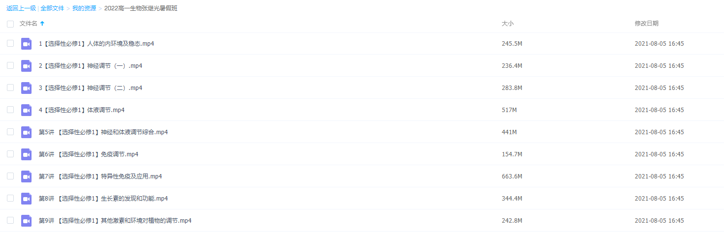 2022跟谁学张继光生物网课资源课程视频，高一插图