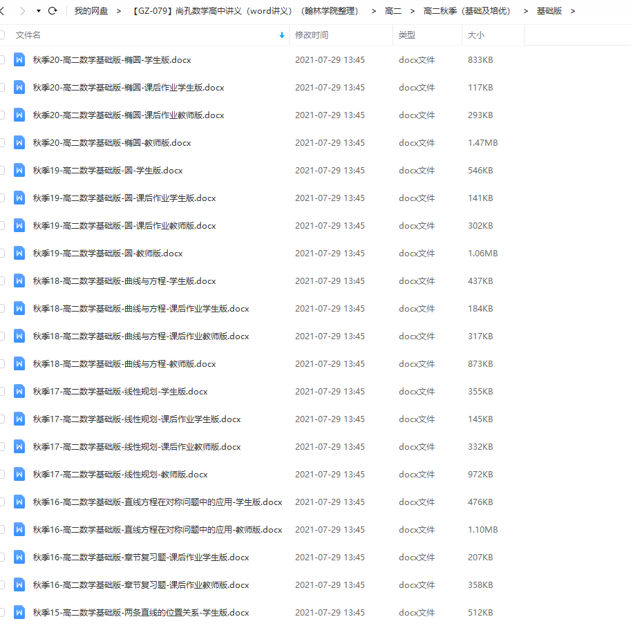 尚孔数学高中讲义word讲义秋季高二数学提升版基础版插图 尚孔数学高中讲义word讲义秋季高二数学提升版基础版插图
