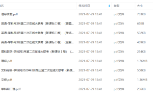 2020年高考押题卷（PDF版试卷）-学科网考点知识大全