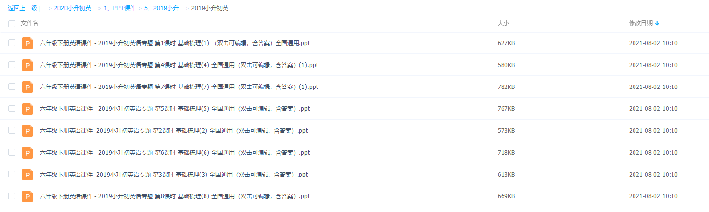 2019小升初英语专题基础梳理(含答案)全国通用等8个文件插图 2019小升初英语专题基础梳理(含答案)全国通用等8个文件插图