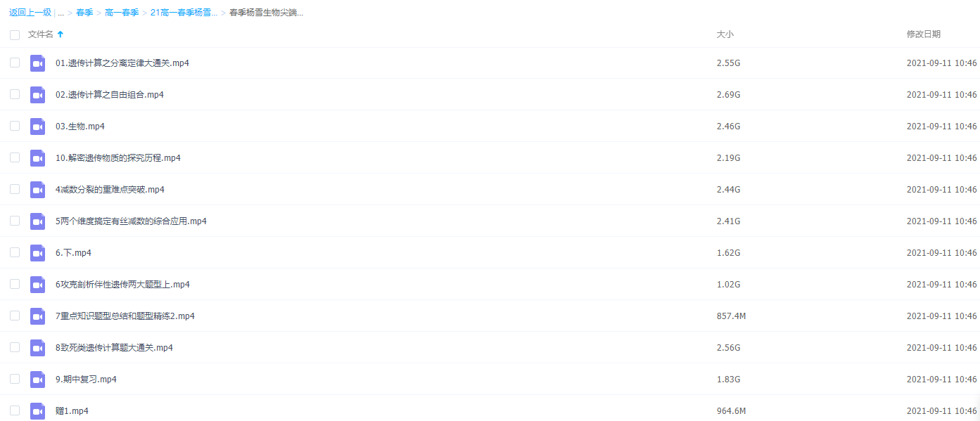 2021作业帮高一春季杨雪生物尖端视频课程插图