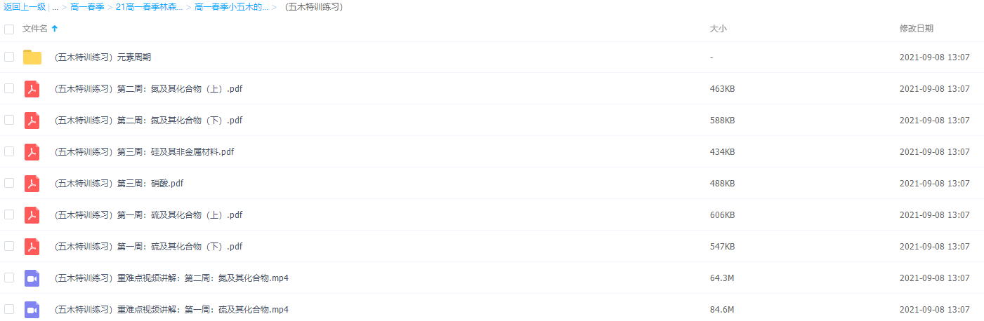 2021作业帮春季高一林森 （五木特训练习）插图1