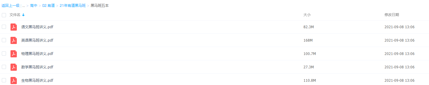 2021有道精品课高考黑马班语文、英语、物理、数学和生物讲义插图 2021有道精品课高考黑马班语文、英语、物理、数学和生物讲义插图