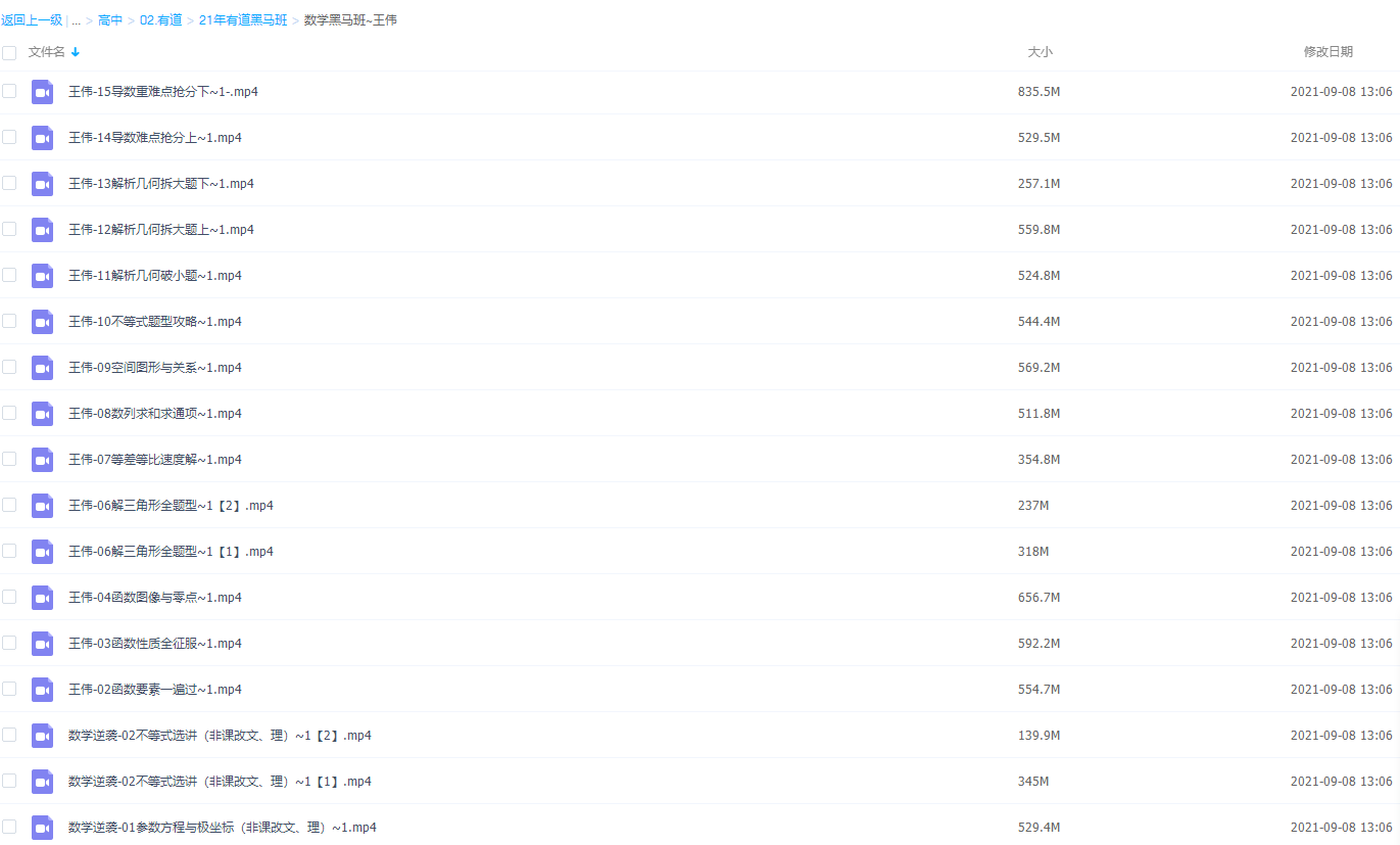 2021有道精品课王伟数学高考黑马班视频课程插图1 2021有道精品课王伟数学高考黑马班视频课程插图1