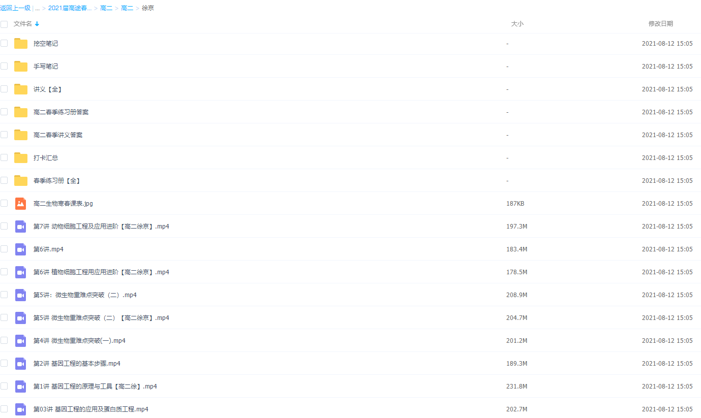 2021届高途春季班(HL绝密)-徐京高二生物视频课程插图 2021届高途春季班(HL绝密)-徐京高二生物视频课程插图