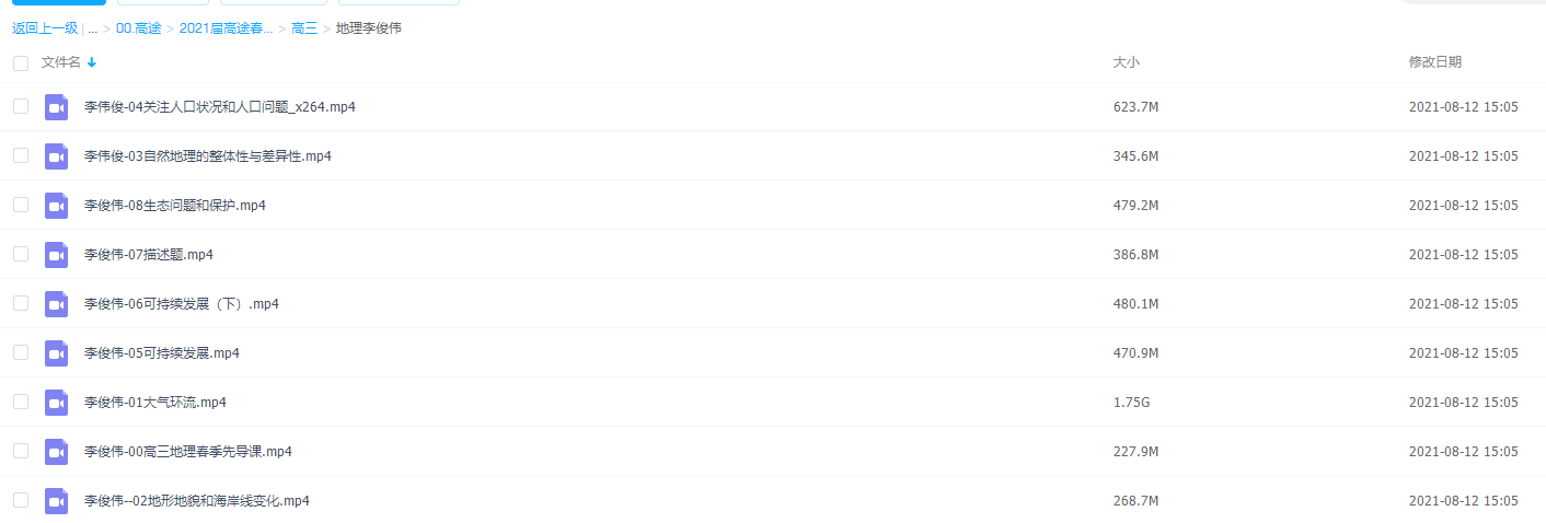 2021届高途春季班(HL绝密)-高三地理李俊伟视频课程插图