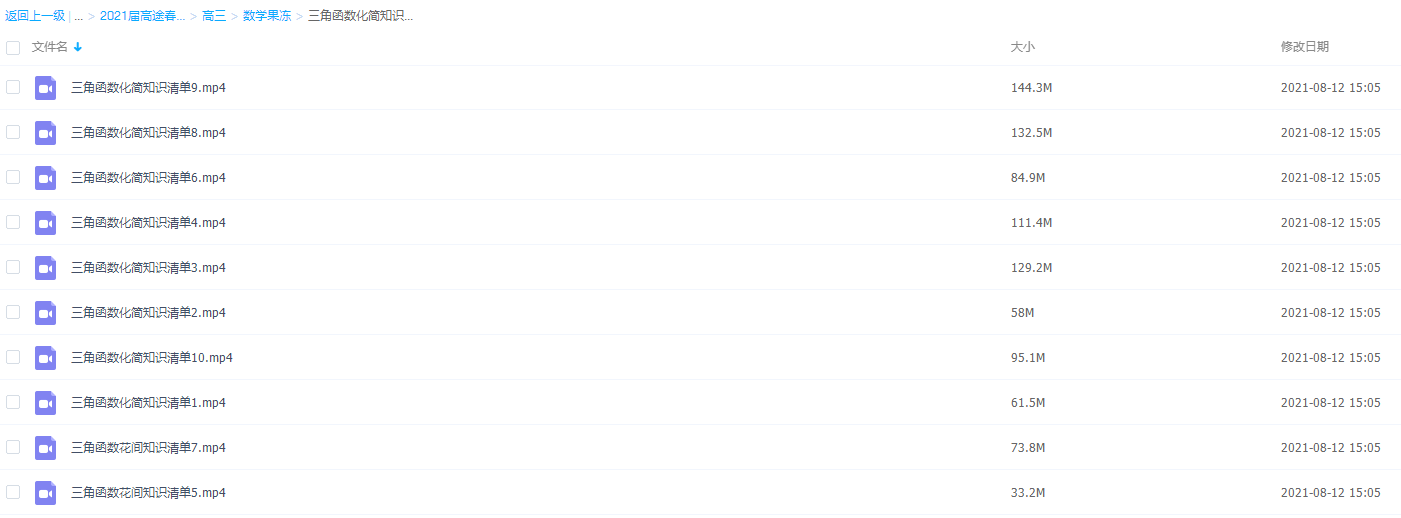 2021届高途春季班(HL绝密)-高三陈国栋果冻三角函数化简知识清单插图 2021届高途春季班(HL绝密)-高三陈国栋果冻三角函数化简知识清单插图