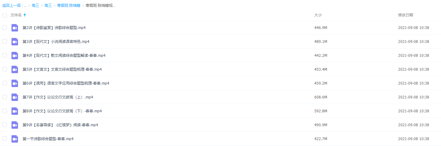 2021届高途寒假班(HL绝密)-高三语文陈瑞椿视频课插图