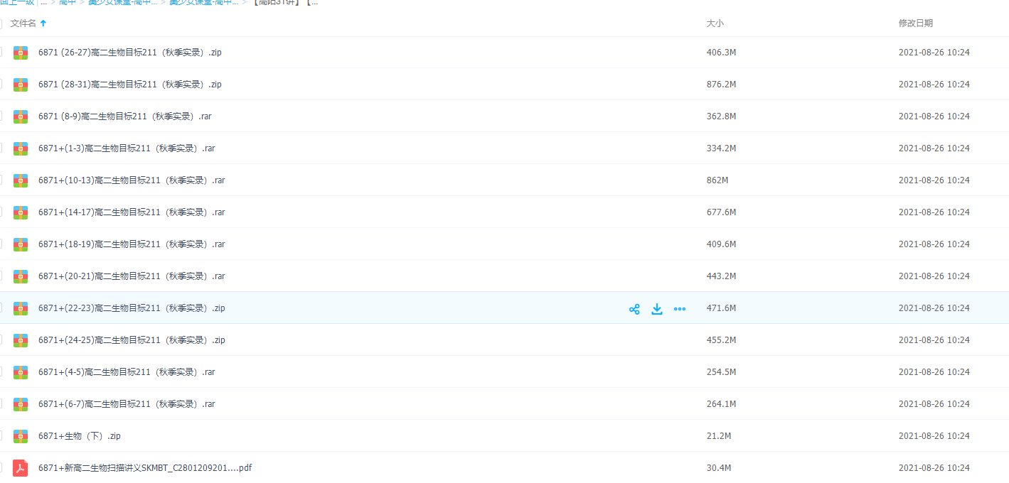 高阳31讲高二生物目标211超全名词解释学习插图 高阳31讲高二生物目标211超全名词解释学习插图