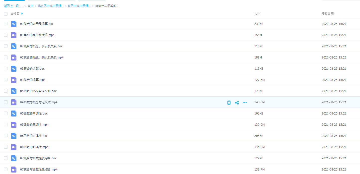 北京四中高中网课高一数学高清课堂知识点总结及公式大全插图1 北京四中高中网课高一数学高清课堂知识点总结及公式大全插图1