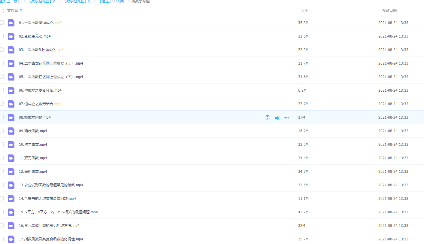 【数学赵礼显】2021高考二轮复习赠送30天期末打卡函数小专题插图