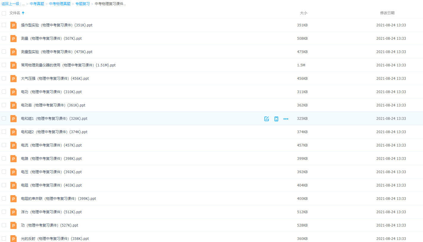 中考物理复习课件（共33个专题）操作型实验测量等专题插图