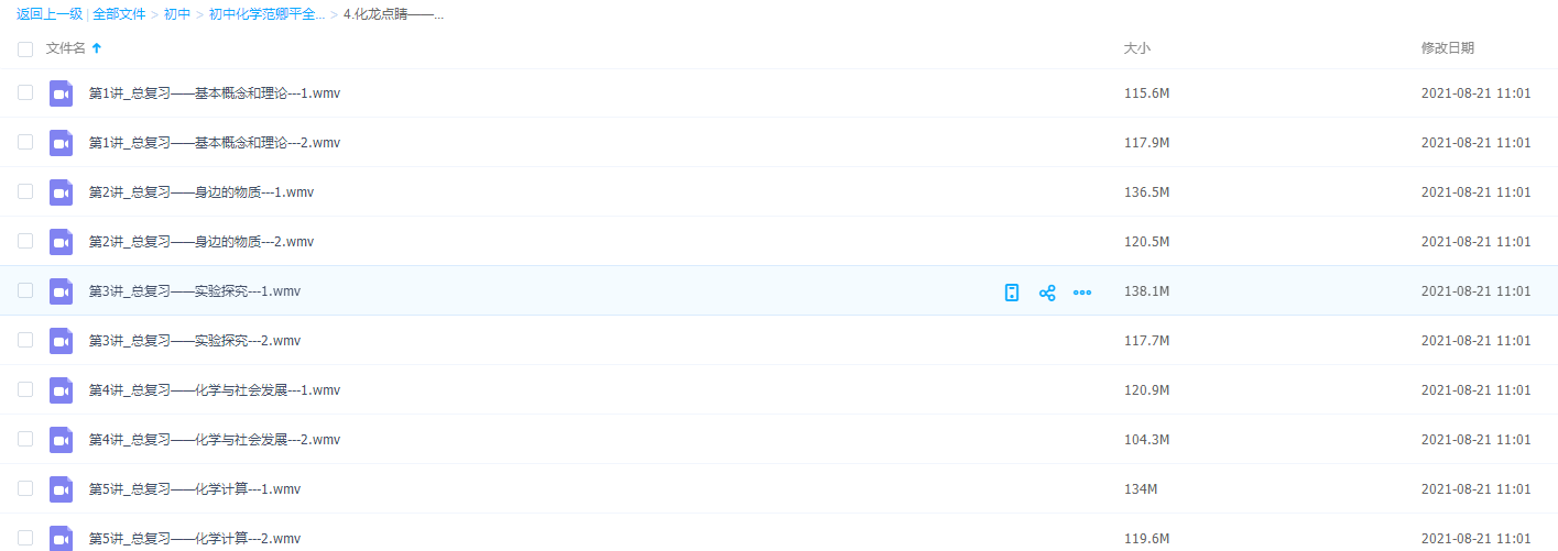 初中化学范卿平全套视频+讲义中考二轮复习知识点大全插图