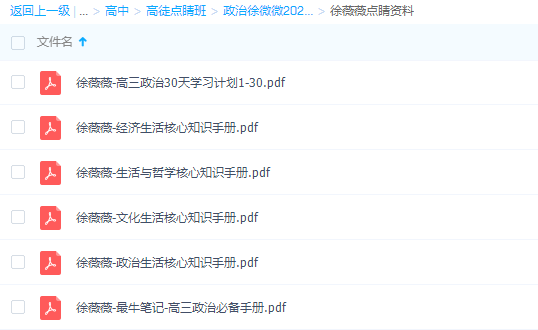 高途点睛班-政治徐微微2021高考生活经济哲学知识手册插图