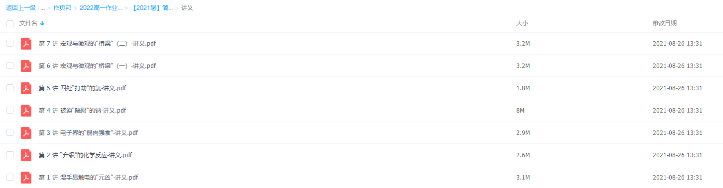 2021作业帮高一康冲化学暑假尖端班(必修1)插图2 2021作业帮高一康冲化学暑假尖端班(必修1)插图2